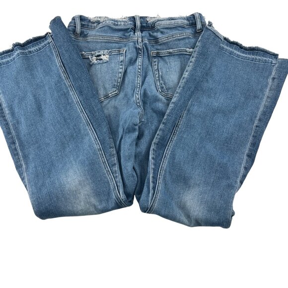 Vervet Frayed Hem Blue Denim Jeans Size 29 distressed stretch Bootcut - Picture 6 of 8